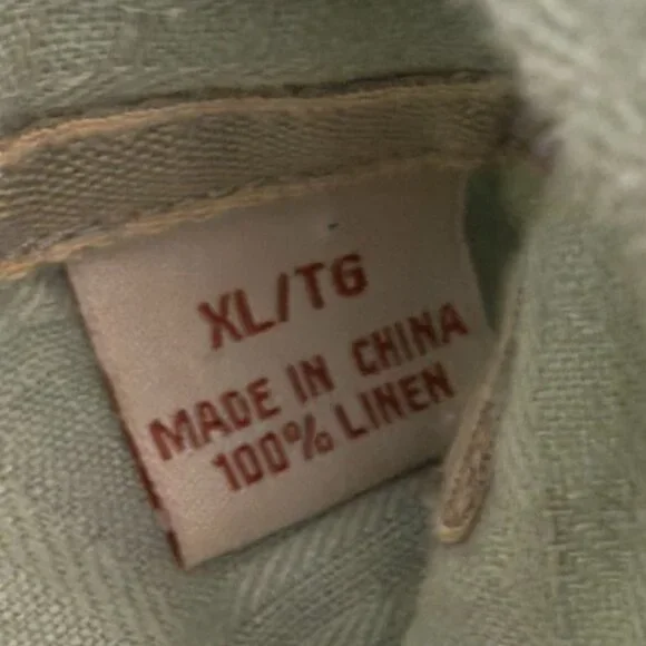 Tommy Bahama 100% Linen Green Short Sleeve Shirt – Size XL - Picture 6 of 13